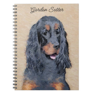 Gordon Setter Painting - Niedliche Original Dog Ar Notizblock