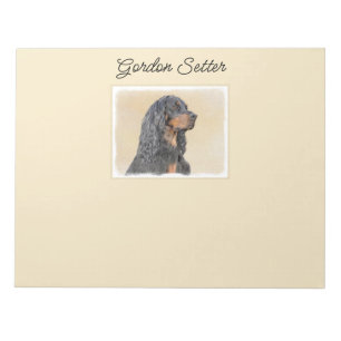 Gordon Setter Painting - Niedliche Original Dog Ar Notizblock