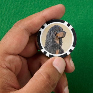 Gordon Setter Painting - Niedliche Original Dog Ar Pokerchips