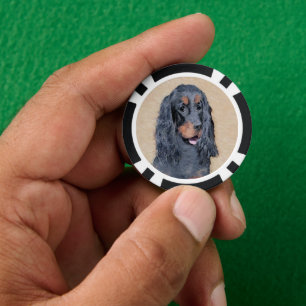 Gordon Setter Painting - Niedliche Original Dog Ar Pokerchips