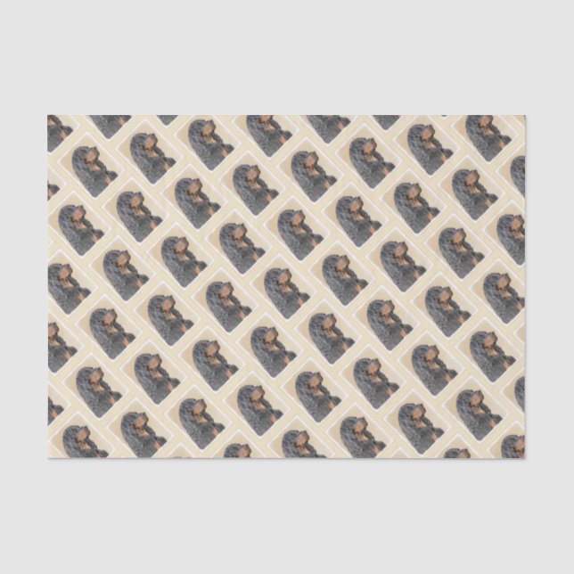 Gordon Setter Painting - Niedliche Original Dog Ar Seidenpapier (Vorderseite)