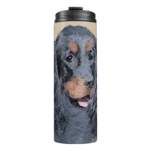 Gordon Setter Painting - Niedliche Original Dog Ar Thermosbecher