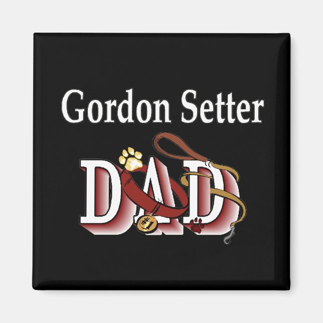 Gordon Setter Papa Magnet (Vorne)