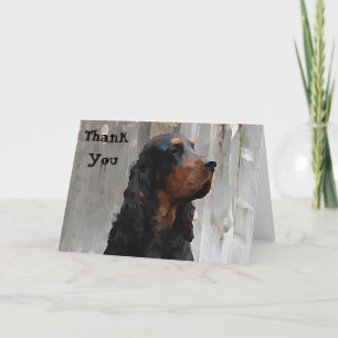 Gordon Setter Peinture Merci Carte de note