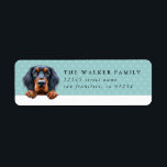 Gordon Setter Rücksendeadressen-Aufkleber<br><div class="desc">Gordon Setter Dog Rücksendeadressen-Aufkleber</div>