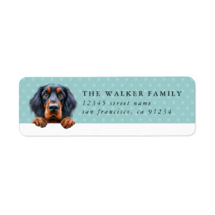 Gordon Setter Rücksendeadressen-Aufkleber