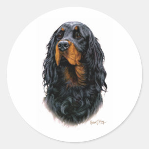Gordon Setter Runder Aufkleber