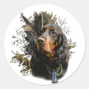 Gordon Setter Runder Aufkleber