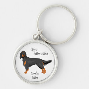 Gordon Setter Schlüsselanhänger. Personalisierte H Schlüsselanhänger