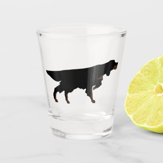 Gordon Setter Shot Glass Schnapsglas (Vorderseite)