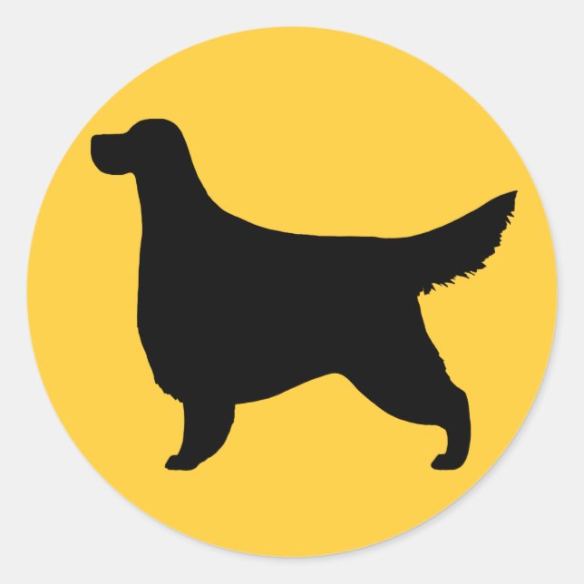Gordon Setter Silhouette Runder Aufkleber (Vorderseite)