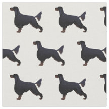 Gordon Setter Silhouette Tissu Carrelé Basic