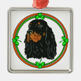 Gordon Setter St Patricks Ornament Aus Metall