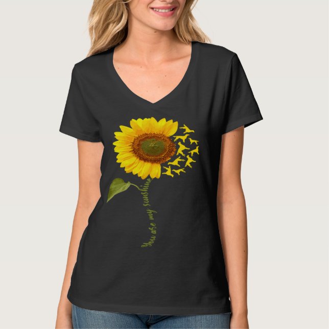 Gordon Setter Sunflower T-Shirt (Vorderseite)