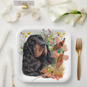 Gordon Setter Tapestry Poster Acryltripty Pappteller