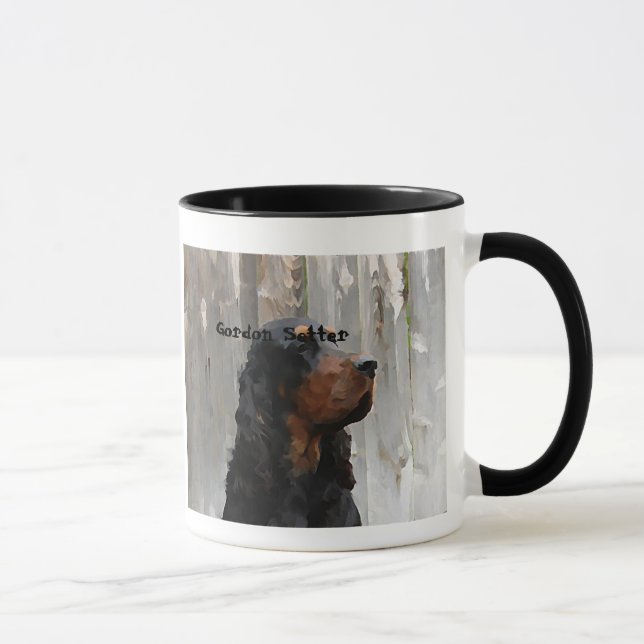 Gordon Setter Tête Peinture sur une Mug en céramiq (Droite)