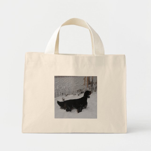 Gordon Setter Tote Bag Mini Stoffbeutel (Vorne)