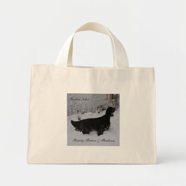 Gordon Setter Tote Bag Mini Stoffbeutel (Vorne)