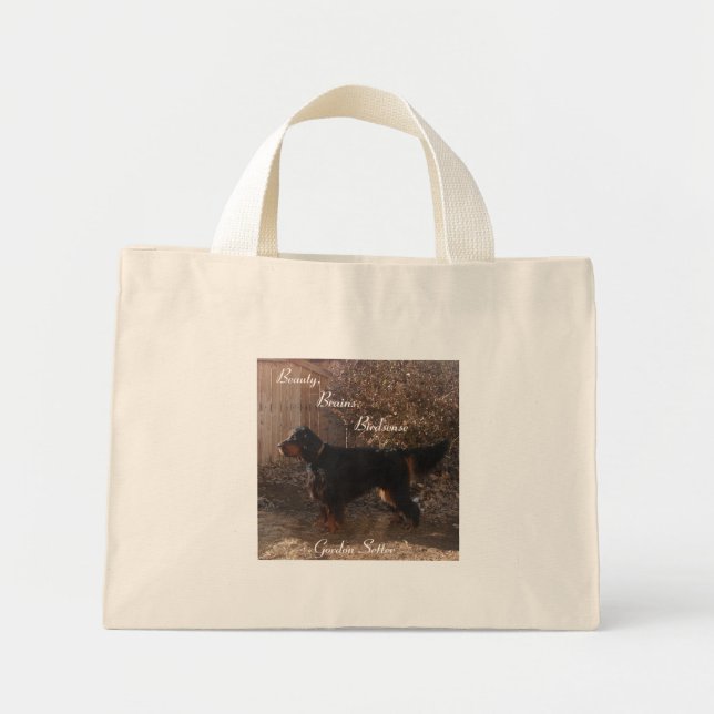 Gordon Setter Tote Bag Mini Stoffbeutel (Vorne)