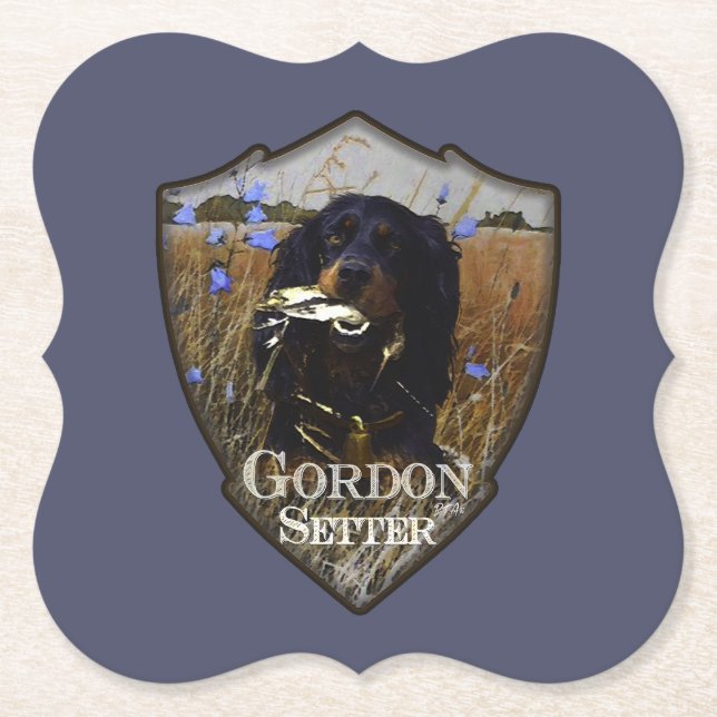 Gordon Setter Untersetzer (Vorderseite)
