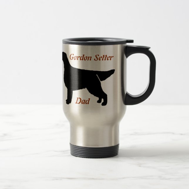 Gordon Setter Vater Aluminium Travel Mug Reisebecher (Rechts)