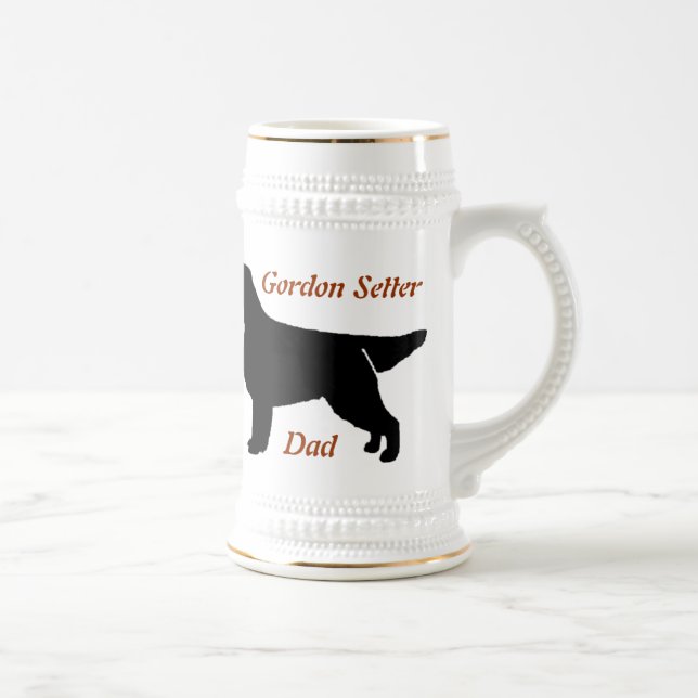 Gordon Setter Vater Keramik Stein Bierglas (Rechts)