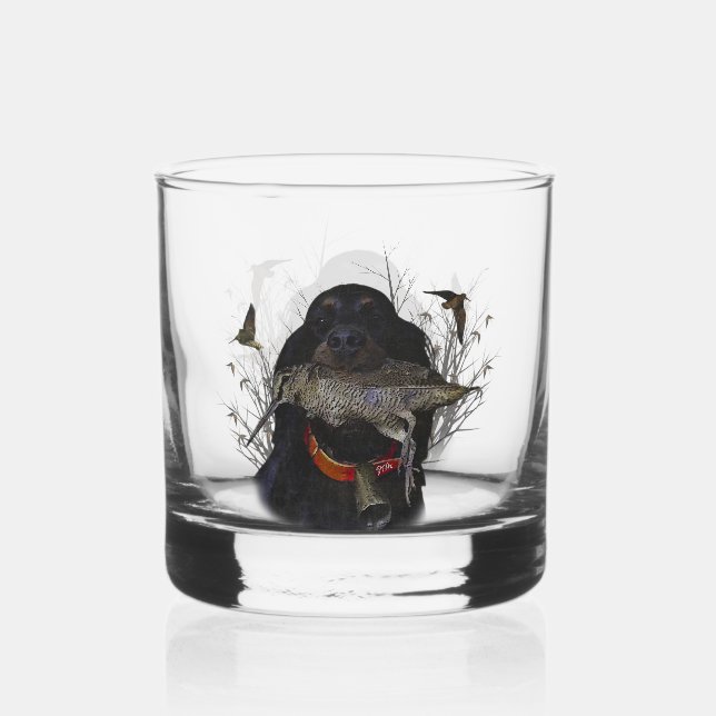 Gordon Setter Whiskyglas (Vorderseite)