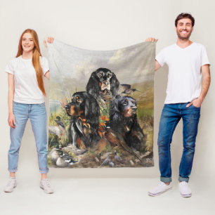 Gordon Setters , Vogelleidenschaft , Kunst Fleecedecke