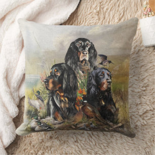 Gordon Setters , Vogelleidenschaft , Kunst Kissen