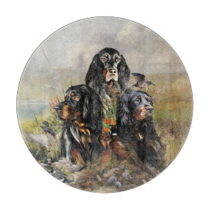 Gordon Setters , Vogelleidenschaft , Kunst Schneidebrett