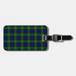 Gordon tartan blue kariert gepäckanhänger
