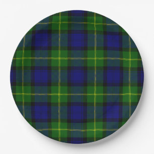 Gordon tartan blue kariert pappteller