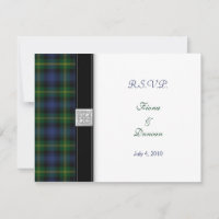 Gordon Tartan Celtic Wedding Response Card