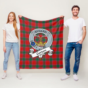 Gordon von Abergeldie Clan Abzeichen Tartan Karier Fleecedecke