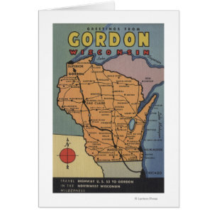 Gordon, Wisconsin - große Buchstabe-Szenen