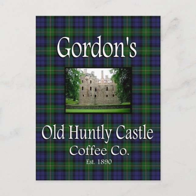 Gordon's Old Huntly Castle Coffee Co. Postkarte (Vorderseite)