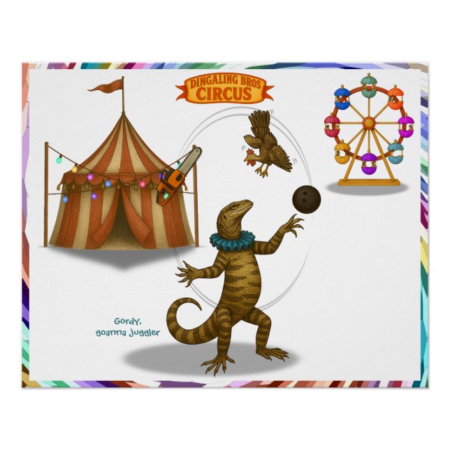 Gordy, Goanna-Jongleur Poster (Vorderseite)