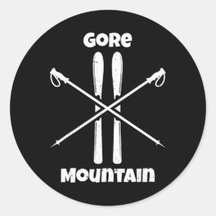 Gore Mountain Adirondacks Skifahren Skier Skifahre Runder Aufkleber
