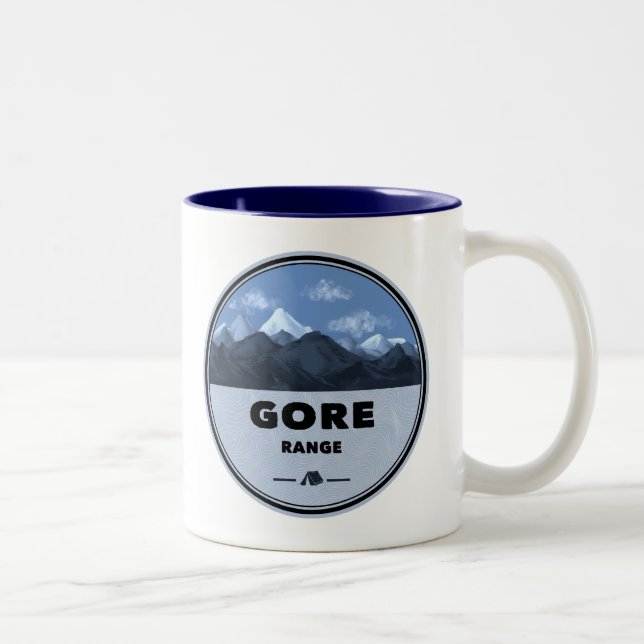 Gore Mountain Range Colorado Camping Zweifarbige Tasse (Rechts)