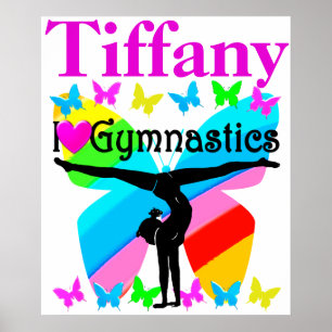 GORGE J'AIME GYMNASTIQUE POSTER PERSONNALISÉ