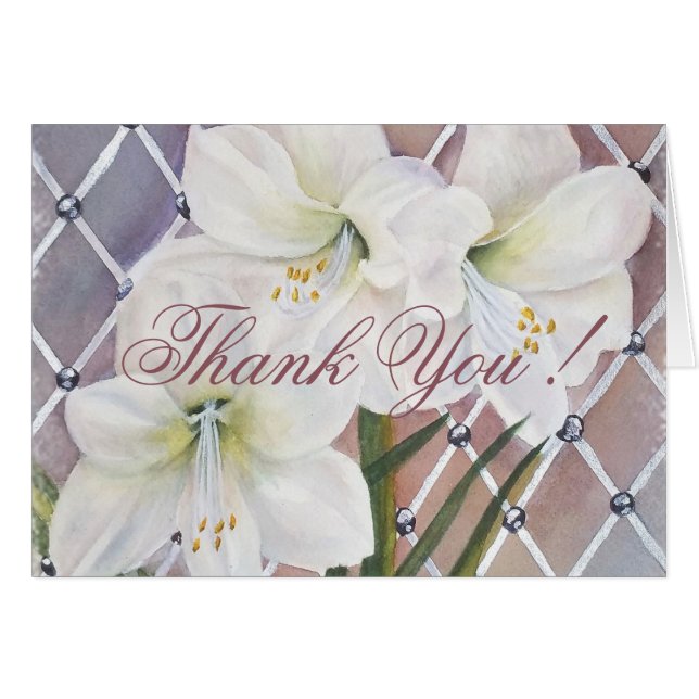 GORGEANT STYLE BLANC AMARYLLIS FLEURS MERCI (Devant Horizontal)