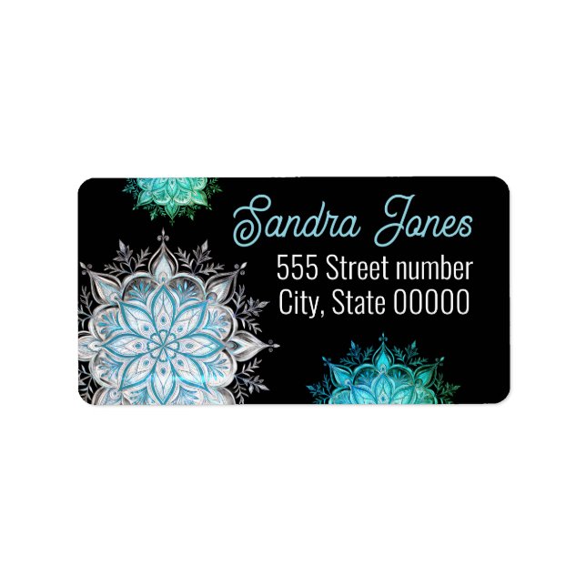 Gorgeous address labels snowflake adressaufkleber (Vorne)