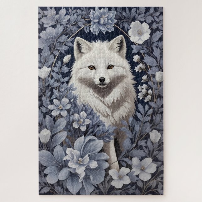 Gorgeous Arctic Fox William Morris Inspiriert (Vertikal)