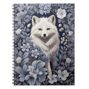 Gorgeous Arctic Fox William Morris Inspiriert Notizblock