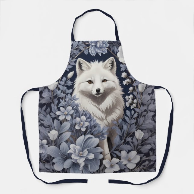 Gorgeous Arctic Fox William Morris Inspiriert Schürze (Vorderseite)