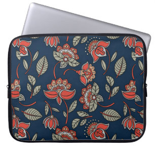 Gorgeous Batik Floral Design Laptopschutzhülle