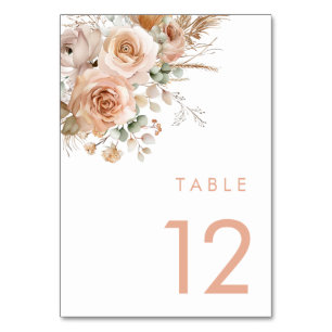 Gorgeous Boho Floral Wedding Einladung Tischnummer