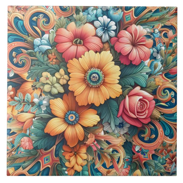 Gorgeous Bouquet von Blume Fliese (Vorderseite)
