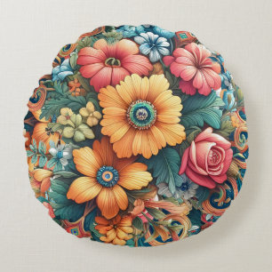 Gorgeous Bouquet von Blume Rundes Kissen
