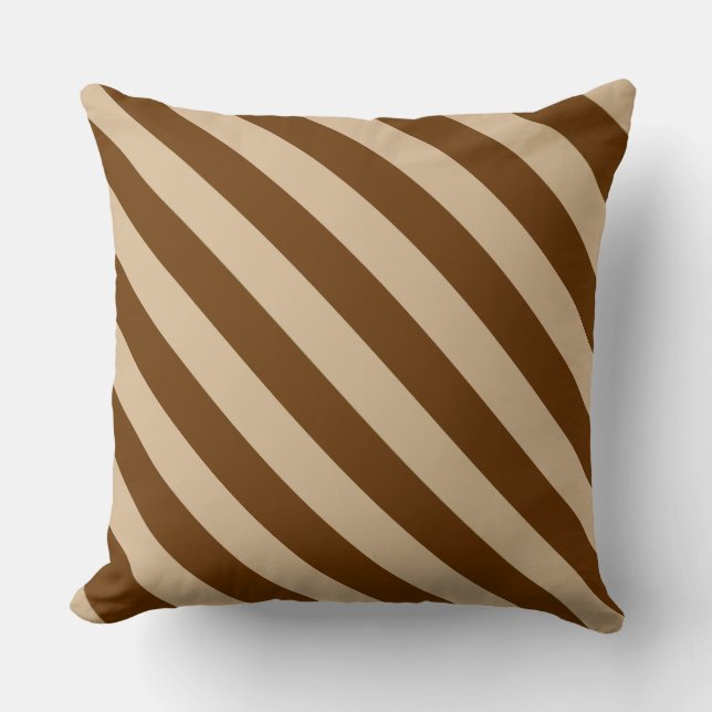 Gorgeous Brown and Tan Stripes Kissen (Vorderseite)